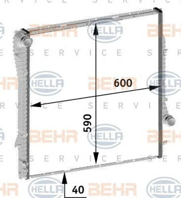 Radiator, racire motor (8MK376719044 HELLA) BMW