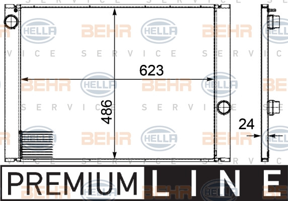 Radiator, racire motor (8MK376719141 HELLA) BMW