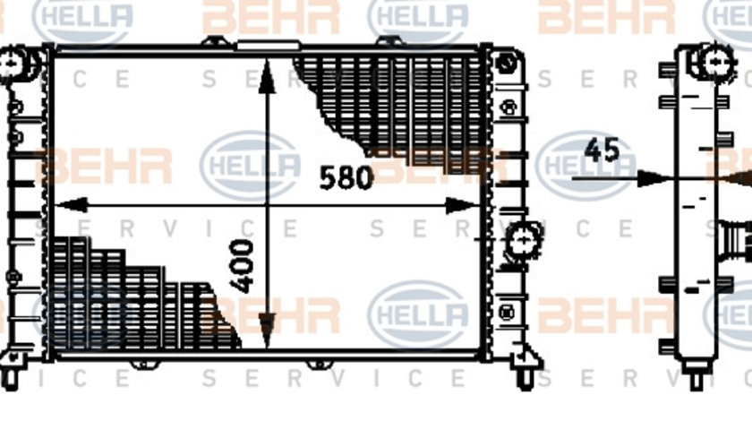 Radiator, racire motor (8MK376719261 HELLA) LANCIA