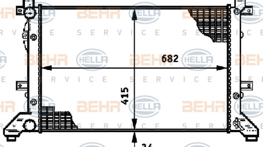 Radiator, racire motor (8MK376719704 HELLA) VW