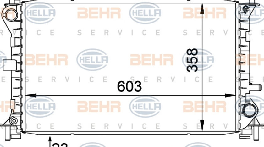 Radiator, racire motor (8MK376720291 HELLA) FORD,FORD AUSTRALIA