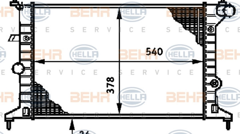 Radiator, racire motor (8MK376720411 HELLA) HOLDEN,OPEL,VAUXHALL