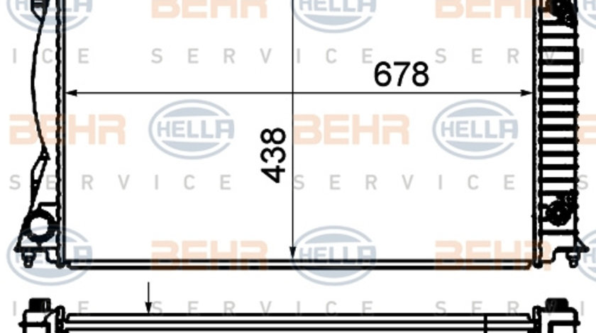 Radiator, racire motor (8MK376735011 HELLA) AUDI