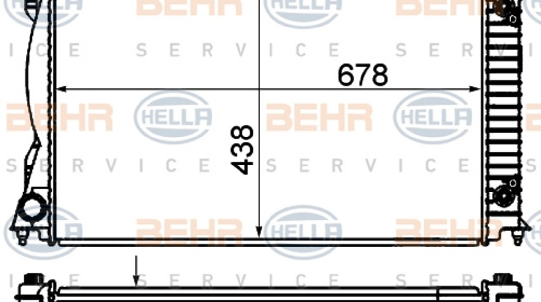 Radiator, racire motor (8MK376735151 HELLA) AUDI