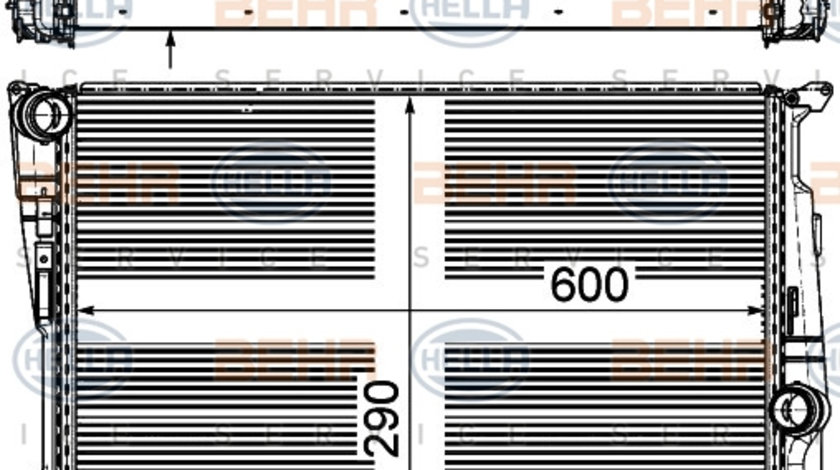 Radiator, racire motor (8MK376743471 HELLA) BMW