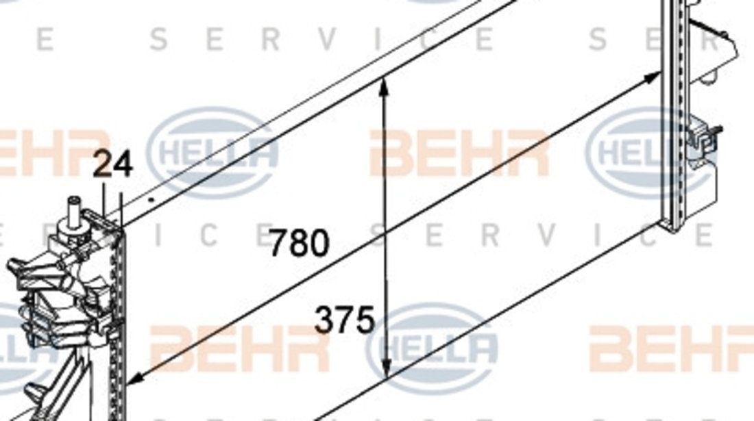 Radiator, racire motor (8MK376745034 HELLA) Citroen,FIAT,PEUGEOT