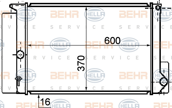Radiator, racire motor (8MK376753721 HELLA) TOYOTA