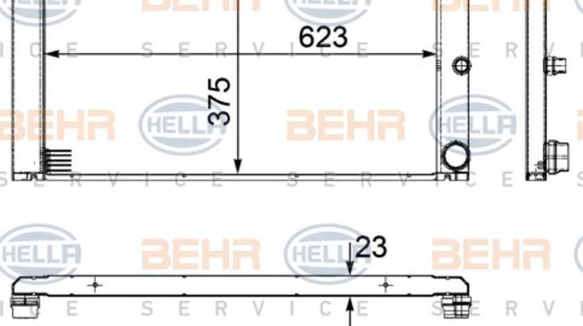 Radiator, racire motor (8MK376754101 HELLA) BMW