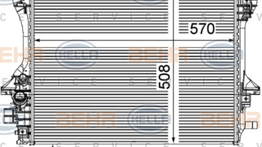 Radiator, racire motor (8MK376756671 HELLA) JAGUAR