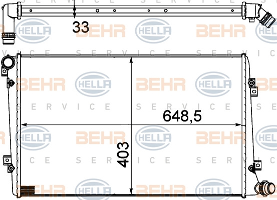 Radiator, racire motor (8MK376756701 HELLA) AUDI,SEAT,SKODA,VW