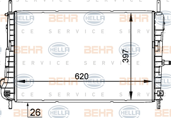 Radiator, racire motor (8MK376764131 HELLA) FORD