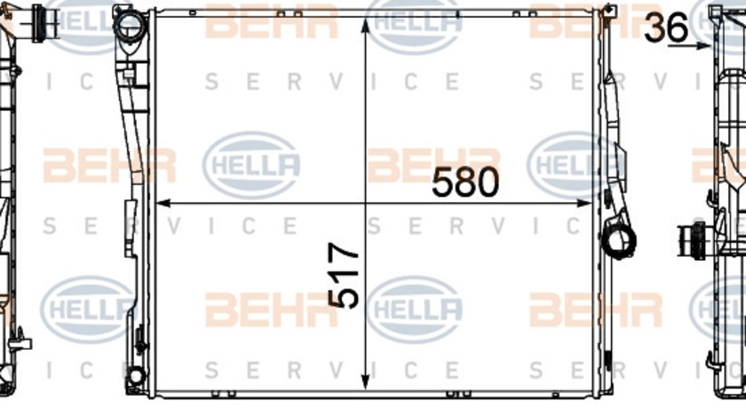 Radiator, racire motor (8MK376764771 HELLA) BMW