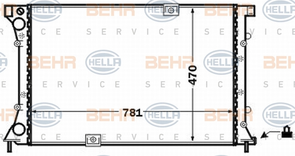 Radiator, racire motor (8MK376771771 HELLA) NISSAN,OPEL,RENAULT,VAUXHALL