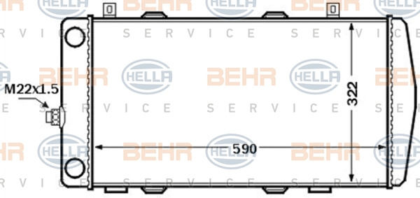 Radiator, racire motor (8MK376772511 HELLA) SKODA,VW