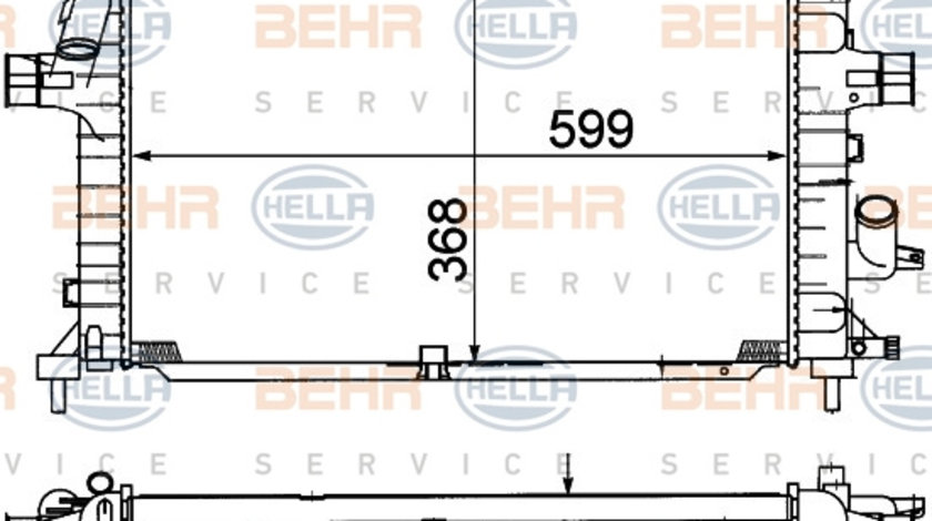 Radiator, racire motor (8MK376781041 HELLA) HOLDEN,OPEL,VAUXHALL