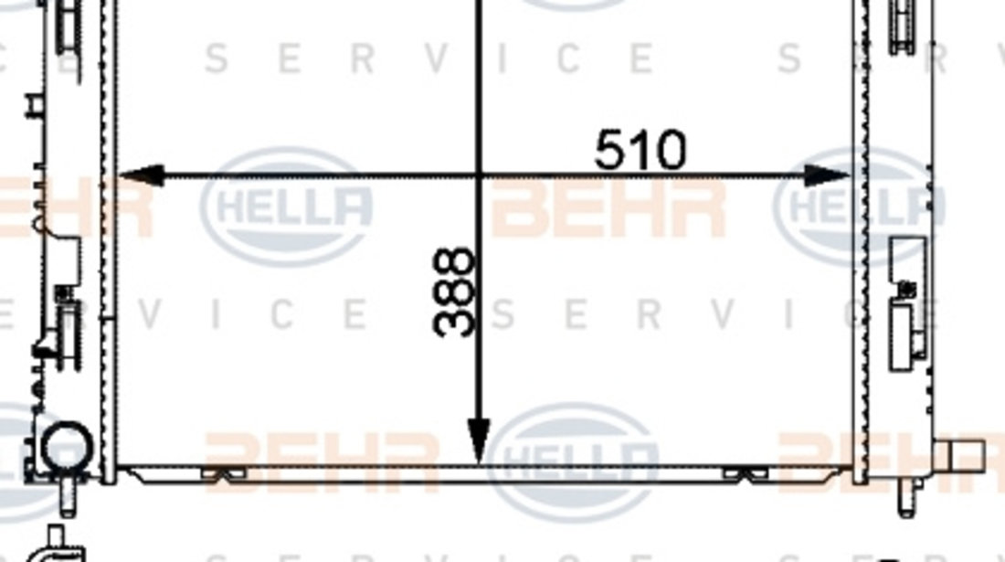 Radiator, racire motor (8MK376912244 HELLA) DACIA,RENAULT