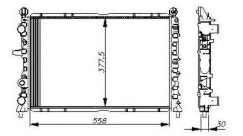 Radiator, racire motor ALFA ROMEO 145 (930) (1994 - 2001) NRF 54502 piesa NOUA