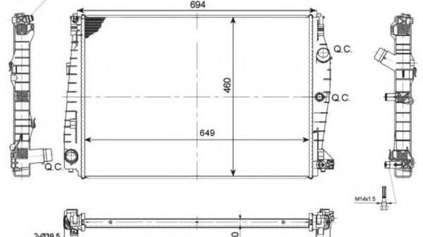 Radiator, racire motor ALFA ROMEO 159 (939) (2005 - 2011) NRF 53114 piesa NOUA