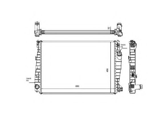 Radiator, racire motor ALFA ROMEO 159 (939) (2005 - 2011) NRF 53487 piesa NOUA