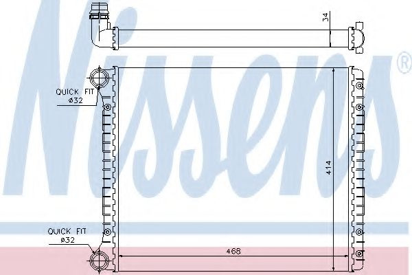 Radiator, racire motor AUDI A2 (8Z0) (2000 - 2005) NISSENS 60426 piesa NOUA