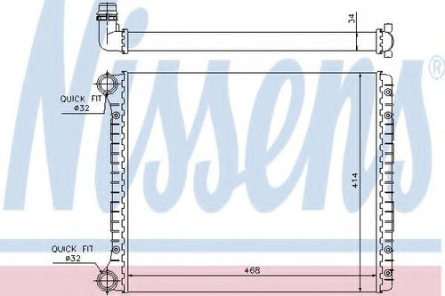 Radiator, racire motor AUDI A2 (8Z0) (2000 - 2005) NISSENS 60426 piesa NOUA