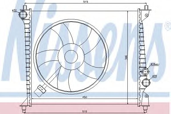 Radiator, racire motor AUDI A2 (8Z0) (2000 - 2005) NISSENS 60425 piesa NOUA