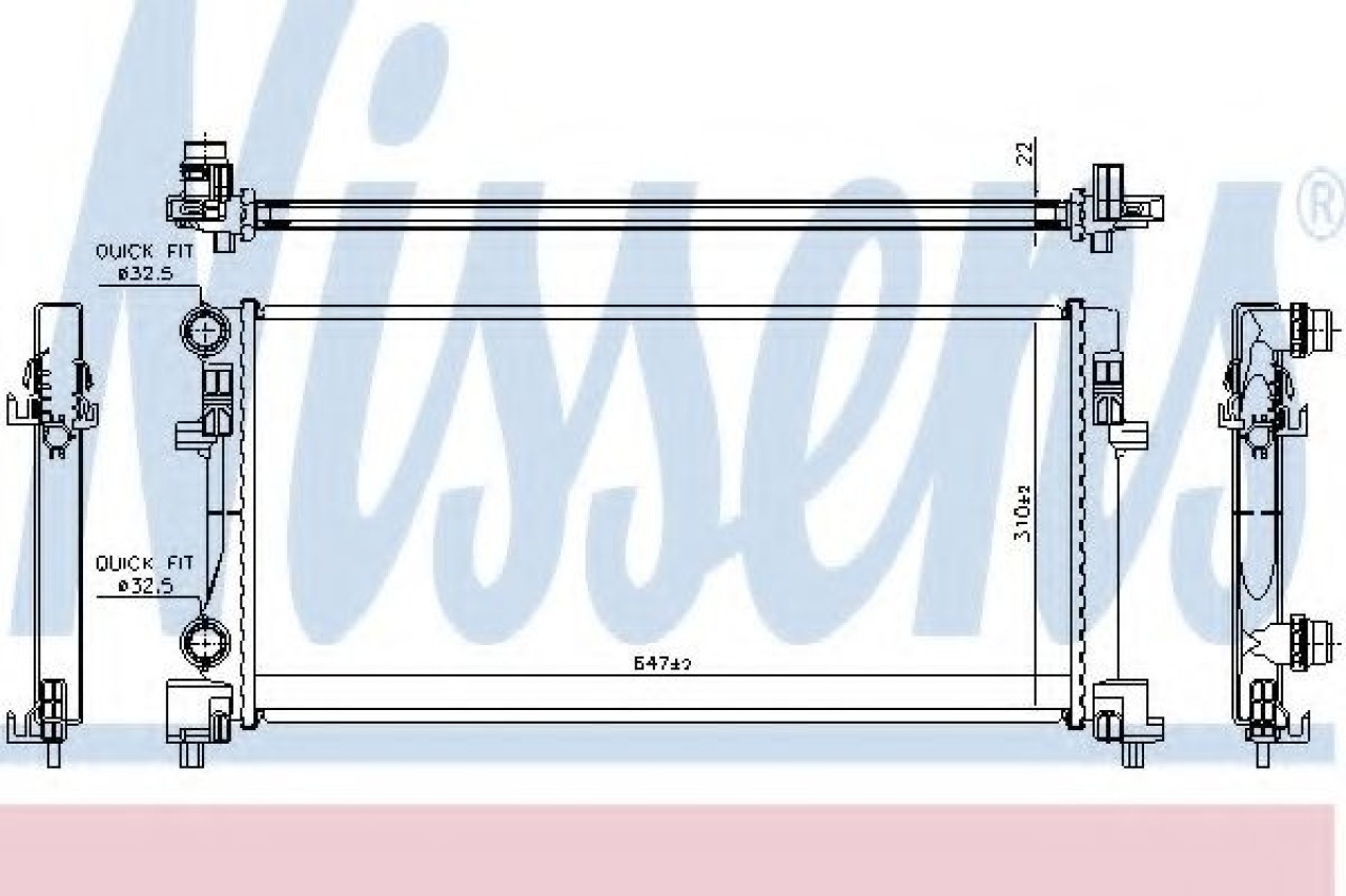 Radiator, racire motor AUDI A3 (8V1) (2012 - 2016) NISSENS 64106 piesa NOUA