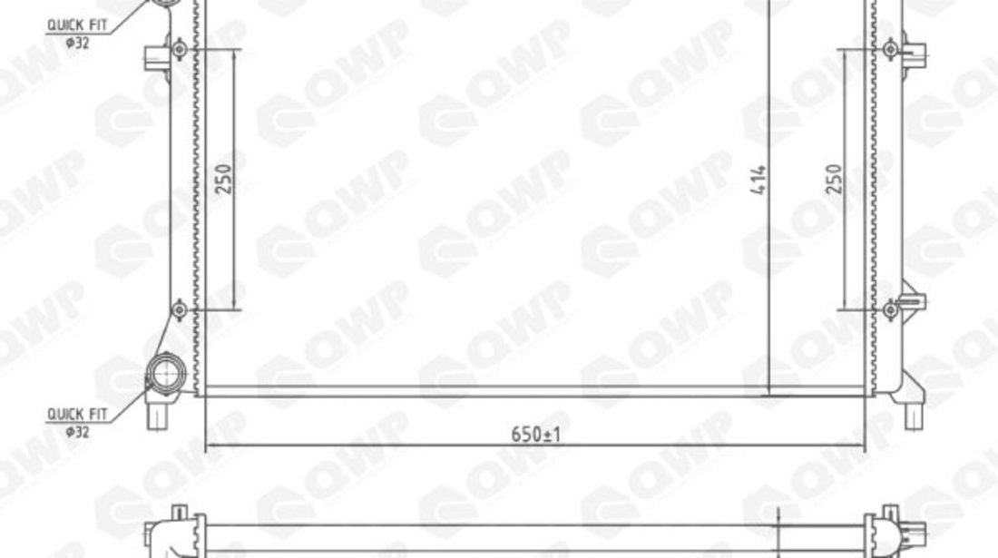 Radiator, racire motor AUDI A3 Cabriolet (8P7) (2008 - 2013) QWP WRA132 piesa NOUA