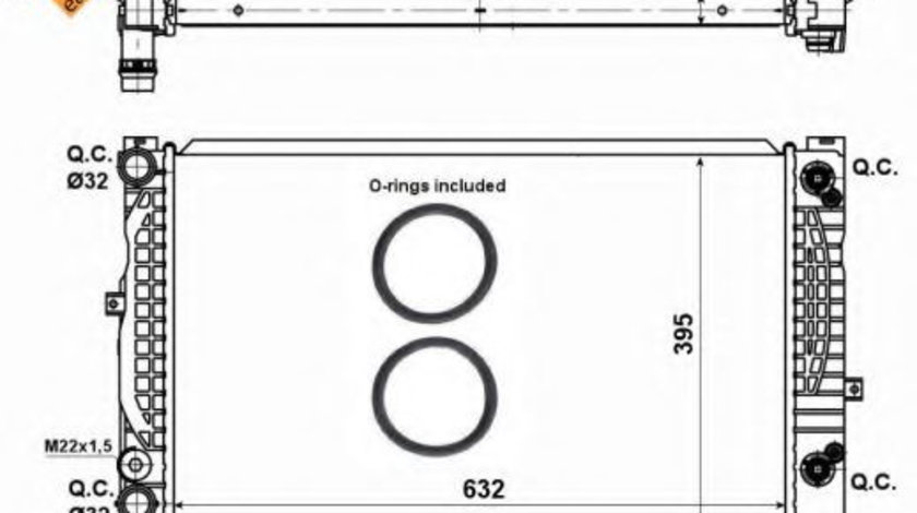 Radiator, racire motor AUDI A4 (8D2, B5) (1994 - 2001) NRF 529504 piesa NOUA