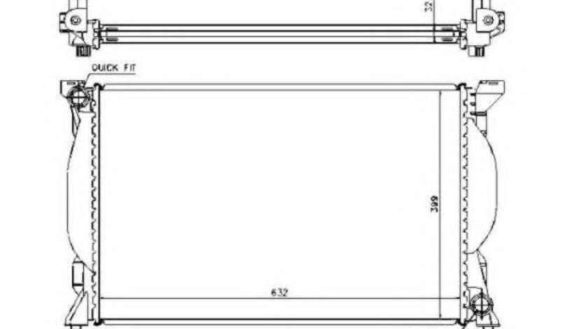 Radiator, racire motor AUDI A4 (8D2, B5) (1994 - 2001) NRF 53720 piesa NOUA