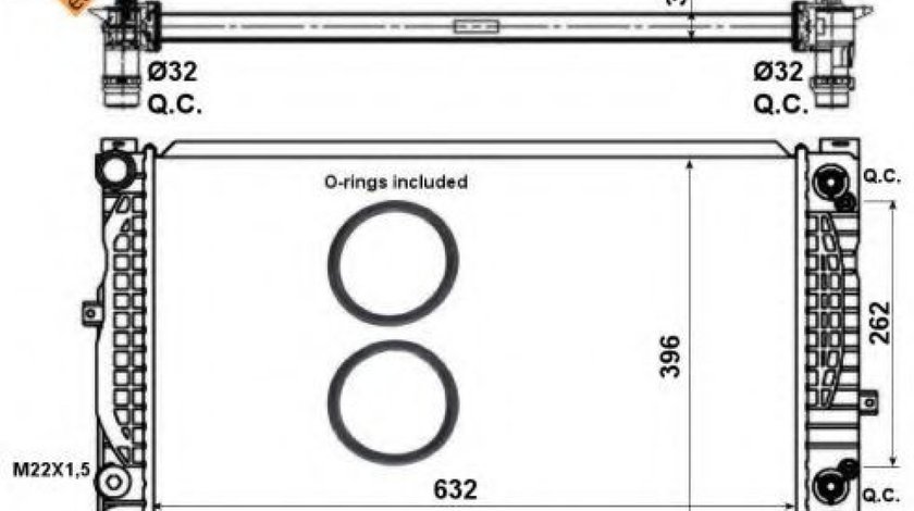 Radiator, racire motor AUDI A4 (8D2, B5) (1994 - 2001) NRF 519504 piesa NOUA