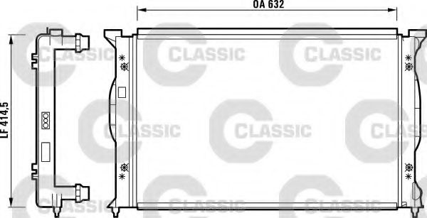 Radiator, racire motor AUDI A4 (8E2, B6) (2000 - 2004) VALEO 232839 piesa NOUA