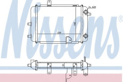 Radiator, racire motor AUDI A4 (8E2, B6) (2000 - 2004) NISSENS 60363 piesa NOUA