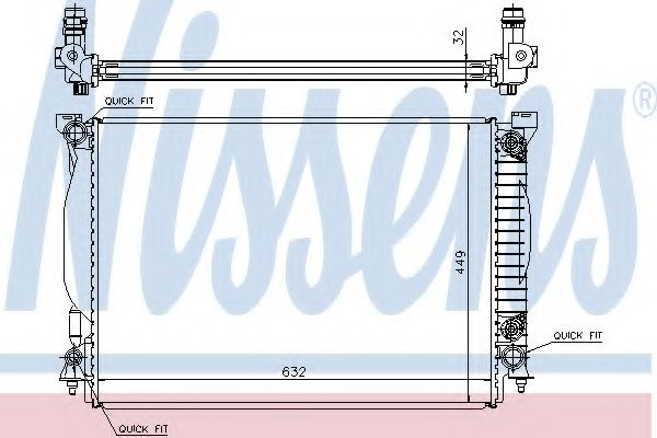 Radiator, racire motor AUDI A4 (8E2, B6) (2000 - 2004) NISSENS 60307A piesa NOUA