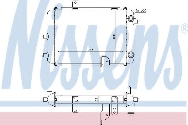 Radiator, racire motor AUDI A4 (8EC, B7) (2004 - 2008) NISSENS 60363 piesa NOUA