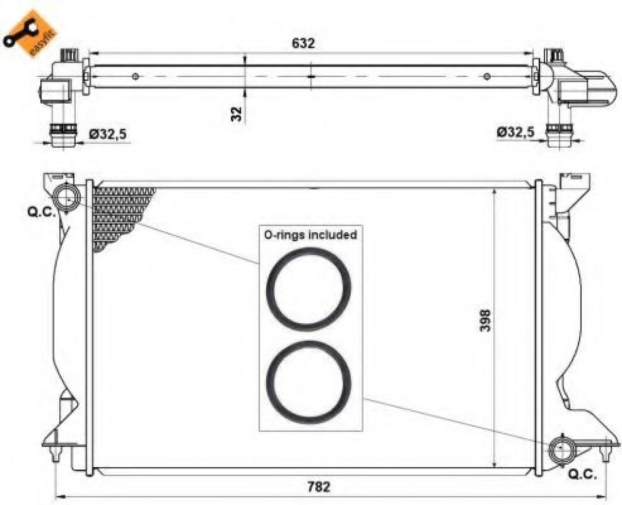 Radiator, racire motor AUDI A4 (8EC, B7) (2004 - 2008) NRF 50540 piesa NOUA