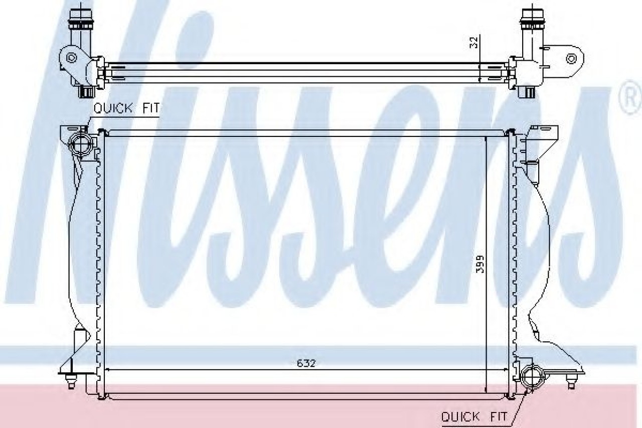Radiator, racire motor AUDI A4 (8EC, B7) (2004 - 2008) NISSENS 60302A piesa NOUA
