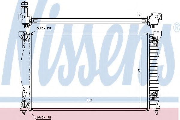 Radiator, racire motor AUDI A4 (8EC, B7) (2004 - 2008) NISSENS 60305A piesa NOUA