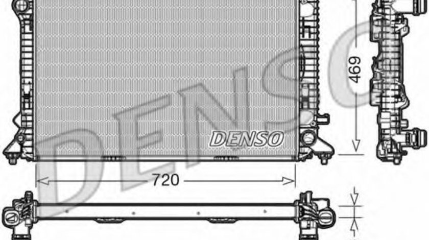 Radiator, racire motor AUDI A4 Allroad (8KH, B8) (2009 - 2016) DENSO DRM02024 piesa NOUA