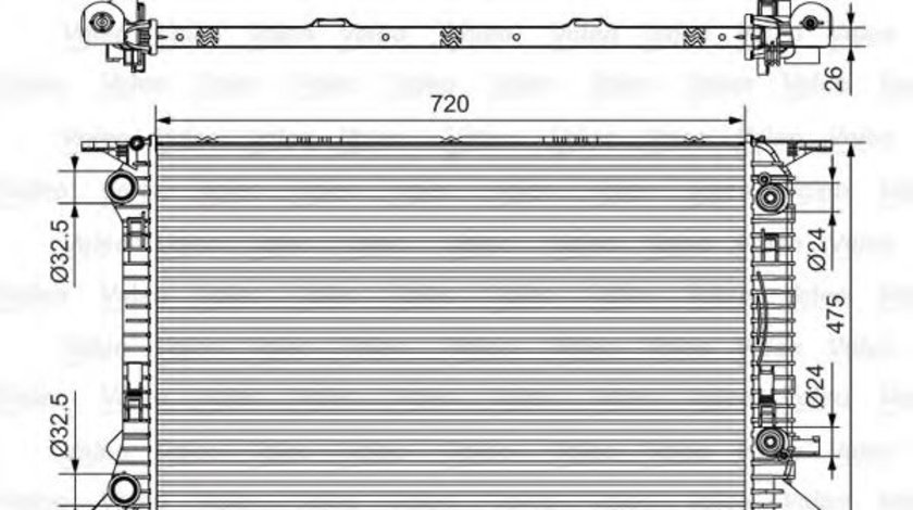 Radiator, racire motor AUDI A4 Allroad (8KH, B8) (2009 - 2016) VALEO 735472 piesa NOUA