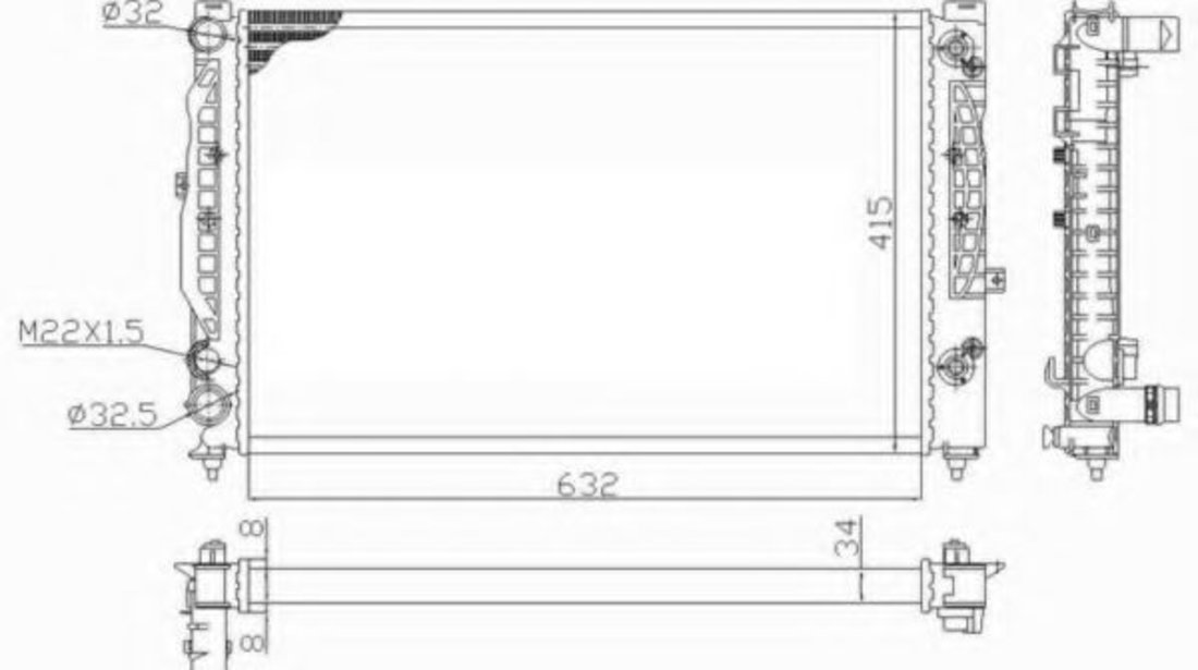 Radiator, racire motor AUDI A4 Avant (8D5, B5) (1994 - 2001) NRF 59101 piesa NOUA