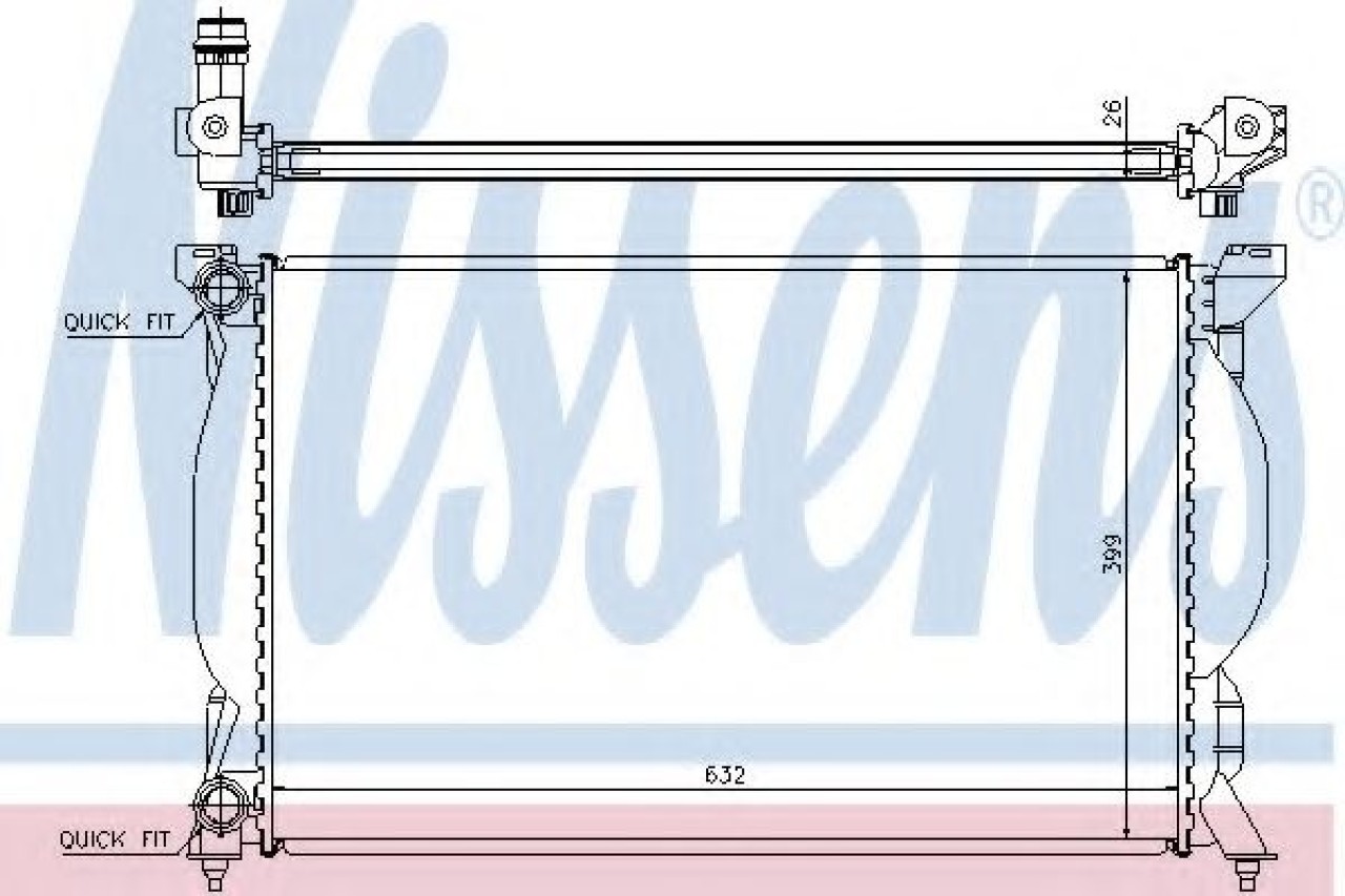 Radiator, racire motor AUDI A4 Avant (8ED, B7) (2004 - 2008) NISSENS 60304A piesa NOUA