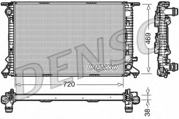 Radiator, racire motor AUDI A4 Avant (8K5, B8) (2007 - 2015) DENSO DRM02024 piesa NOUA