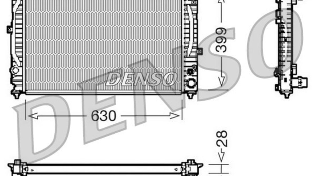 Radiator, racire motor AUDI A4 B5 (8D2) DENSO DRM02031