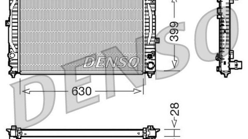 Radiator, racire motor AUDI A4 B5 (8D2) DENSO DRM02031