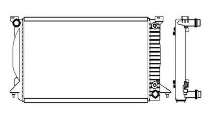 Radiator, racire motor AUDI A4 Cabriolet (8H7, B6, 8HE, B7) (2002 - 2009) NRF 50544 piesa NOUA