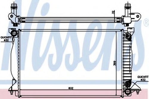 Radiator, racire motor AUDI A4 Cabriolet (8H7, B6, 8HE, B7) (2002 - 2009) NISSENS 60303A piesa NOUA
