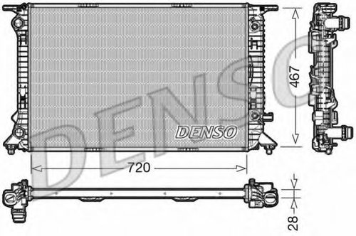 Radiator, racire motor AUDI A5 Cabriolet (8F7) (2009 - 2016) DENSO DRM02021 piesa NOUA