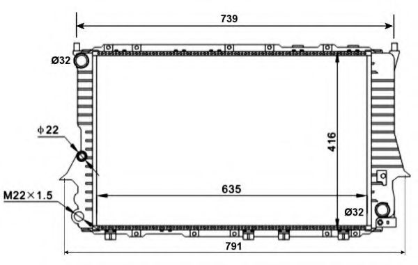 Radiator, racire motor AUDI A6 (4A, C4) (1994 - 1997) NRF 51318 piesa NOUA