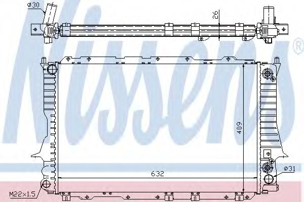 Radiator, racire motor AUDI A6 (4A, C4) (1994 - 1997) NISSENS 60476 piesa NOUA